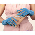 Перламутровые женские кожаные перчатки